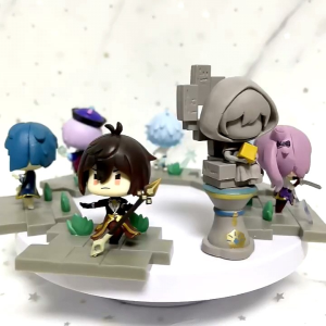 Genshin lmpact Mini Liyue Character Figure Blind Box原神盲盒璃月篇战场英姿游戏手办七七甘雨刻晴钟离玩偶