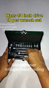 Hans 1/4 Drive 18pcs Socket Wrench Set | 2618M
