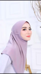 Bergo Syiria Jersey Korea Hijab Instan Pakai Tali Premium Ukuran M