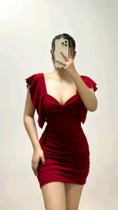 MAXINE BODYCON DRESS WITH  FLOUNCE SLEEVE knitted fabric