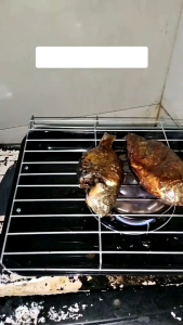 TERBARU..Panggangan happy grill roaster bbq loyang kotak full pres staenless couting BONUS 2 pcs kuas dan capitan ukuran 40*26*5cm