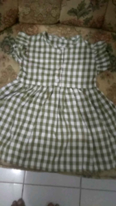 Dress anak/Arqila dress motif kotak kotak kecil