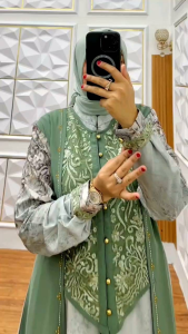 Gamis printing mix ceruty tille premium
