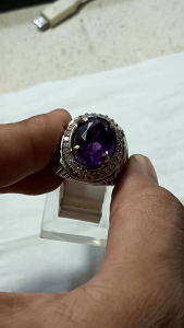 BATU CINCIN NATURAL KECUBUNG AMETHYST
