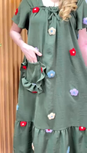 Daster Kringkel Fuji Pompom & Daster Kekinian Terbaru 2024