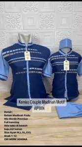 KEMKO COUPLE madinah aptan - KOKO COUPLE AYAH DAN ANAK - baju koko anak laki-laki - koko couple terbaru