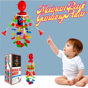 Mainan Bayi Gantung Putar Musik – Merry Go Round Musical Toys / Kerincingan Bayi Lucu