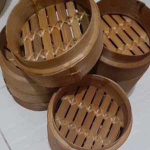 Klakat Bambu Dimsum 13cm Kukusan Bambu 11psc Wadahnya saja