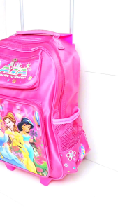 KÈM QUÀ-Balo kéo cho bé cấp cần kéo liền không tháo rời vải dù chống thấm