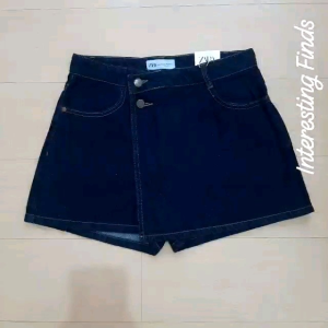Branded Overruns Non Stretch Denim Skort