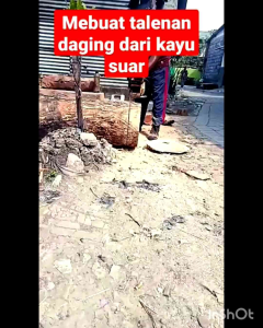 Talenan Kayu Bulat 25 cm/Alas potong/daging/Bawang/cabai/papan kayu bulat/cuting boar