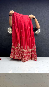 [PRE-ORDER] Semistitched Embroidered Lengha ( Delivery 10 Days )