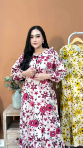 Outfit Prestige: Daster Midi Motif Bunga