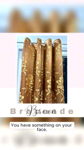 1pc btocade ring curtain per pc cretona cotton fabric