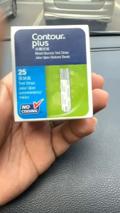 แผ่นตรวจน้ำตาลในเลือด Contour Plus กล่อง 25 แผ่น (ส่งจากไทย+คู่มือภาษาไทย)