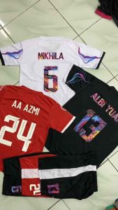 Gratis Sablon Nama Nomor Jersey Olahraga Anak Laki-laki Perempuan Baju Bola Futsal voli Badminton Junior