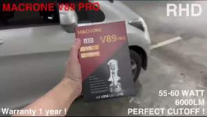 Lampu led mini projector mobil headlamp projie H4 LED MACRONE V89PRO 60W 6000LM Garansi 1tahun