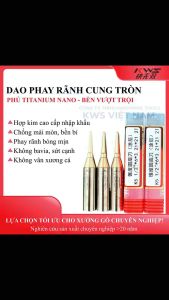KWS Mũi Soi Rãnh CNC Phủ Titanium – Router Bit Chữ V & Cung Tròn Cắt MDF Plywood Chính Xác