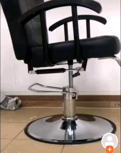 Barber Chair Black Height Adjustable Salon Facial Hydraulic Pump Back Rest Shave Cut Make Up Hairdressing Kerusi Rambut