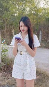 TANTANOD ชูดจั๊มยีนส์ลาย ผ้ายีนส์ - ชุดจั๊มยีนส์ลาย ผ้ายีนส์