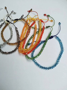 Gelang Bracelet Wanita Kristal Tali Serut Macrame