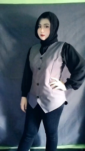 Rompi Vest Pria Dan Wanita - VEST dalaman BLAZER jas pria - FORMAL model PAS DI BADAN - DUA SAKU  Bahan Derill