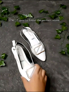 Sepatu Sandal Tali Wanita Kekinian Mules Heels Hak 3cm Terbaru Kasual Elegan