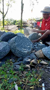 Cobek pahat 1 set coet batu asli 100% berkualitas tinggi terlaris dan termurah