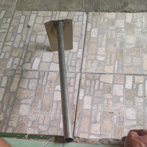 cangkul pipa stainless panjang 60cm