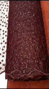(HARGA PERSETENGAH METER) bahan kebaya tulle payet motif bintang mewah/bakal kebaya tulle brokat berpayet