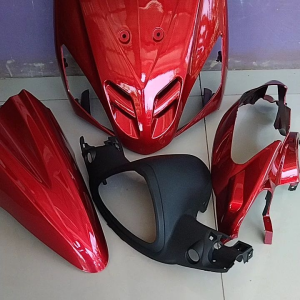 Paket Cover body depan yamaha mio Sporty merah maroon