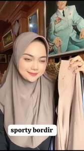 HIJAB BERGO SPORT ORIHAMIDAH SIZE L BAHAN JERSEY SUPER PREMIUM BY HAMIDAH COLLECTION BEST SELLER