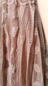 9744 Enrika Lace Elastic waist long skirt