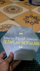 Dekorasi Hiasan Dinding Segi 6 Hexagonal Tema KATA KATA Motivasi Hiasan Dinding