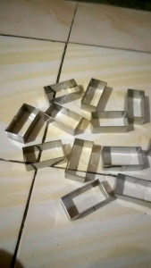 Ring Cutter persegi panjang bahan stainless/ring roti jhon/Loyang kue 11x7x3cm / cake Panjang / Ring Mousse kue/Ring bolu Brownies panjang ring kue jhon