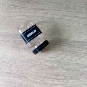 Toples Bumbu Dapur Tutup Warna Hitam 200 Ml Bahan Plastik Model Kotak Gratis Stiker Label