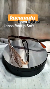 COD Kacamata baca plus lensa coklat 2in 1 baca dan jalan doubel fokus frame besi pria dan wanita free kotak dan kain lap