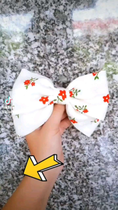 Kẹp tóc nơ bản to phong cách tiểu thư