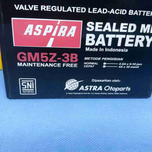 Aki Kering Motor Merek Aspira, Suzuki Smash 110, Shogun 110, Bravo & GM5Z-3B MF