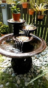 S126 Brown 2 ft Feng Shui Water Pond Fountain Kolam Air Sandstone Garden Water Feature Balinese 风水流水喷泉瀑布池 3f Waterfall