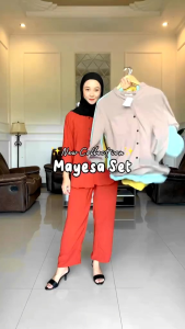 Setelan Kemeja Crinkle Airflow Premium Wanita/One Set Kemeja Dan Celana Ootd/One Set Crinkle Airflow Terbaru