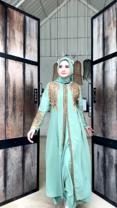 Abaya Islami Terbaru: GAMIS ALUNA MEWAH & ABAYA BORDIR DOUBLE CERUTY