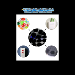 NIKTO Tape Lakban Dot Velcro Hook and Loop Sticker 450 Pairs 10mm