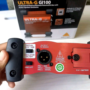 BEHRINGER ULTRA-G GI100 1 CHANNEL ACTIVE GUITAR DIRECT BOX GI 100