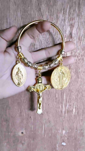 Religious Miraculous Medals of St. Benedict New Improved Chimes Hanger House Protection Against Bad