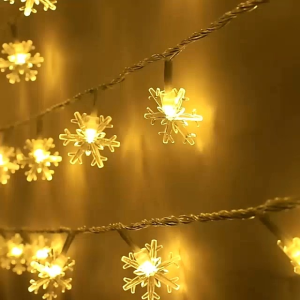 Lampu Natal Model Salju untuk hiasan dekorasi christmas hari raya lampu hias tumbler snow flake-SYS