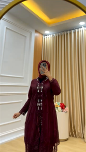 Tunik Airin - Stelan kebaya Tunik kekinian - Kebaya Pesta