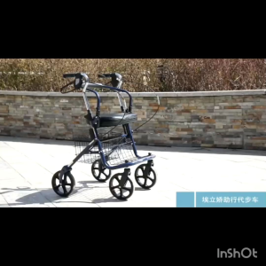 🔥 รถเข็นช่วยเดิน พับได้ rollator รถเข็นคนชรา รถเข็นผู้สูงอายุ มีตะกร้าในตัว และตะกร้าจุของและนั่งได้ ส่งฟรี สำหรับคนที่สนใจ