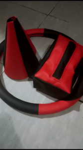 Cover stir Mitsubishi All New AvanzaCalyaBrioSigra Fortuner/ Cover Bungkus setir paket komplit