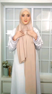 Kerudung Pashmina Perhijauan Ceruti Babydoll Ukuran 200x75